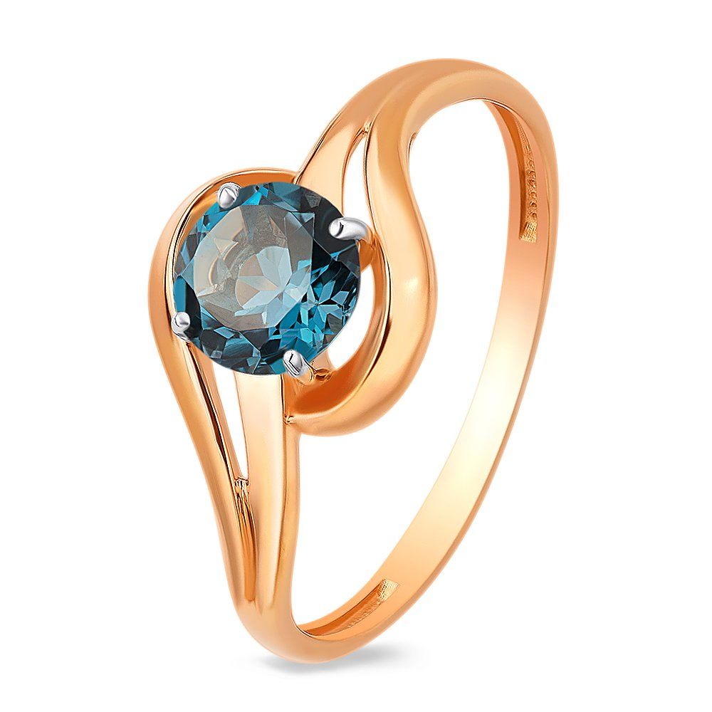 Золотое кольцо с лондон-топазом
Золотое кольцо с лондон-топазом