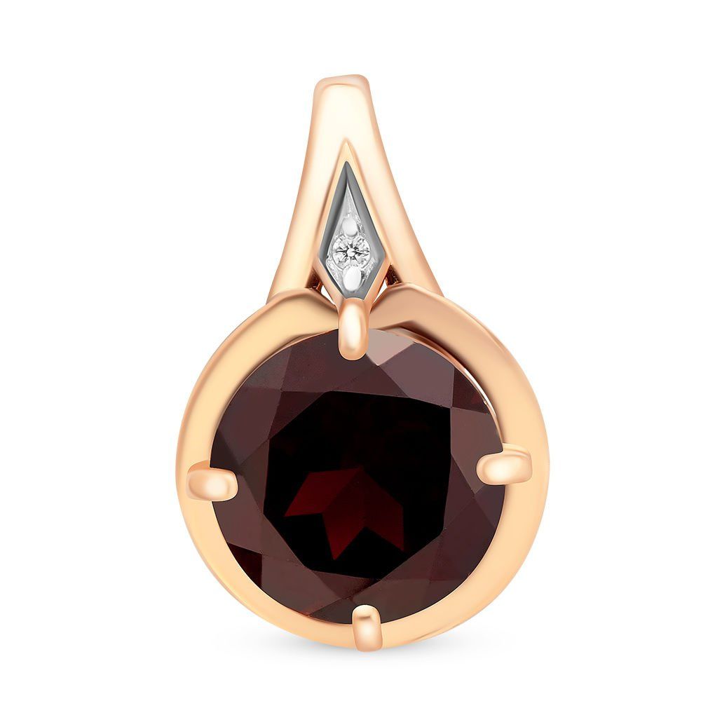 Подвес с гранатами из красного золота 585 пробы 
Подвес с гранатами из красного золота 585 пробы