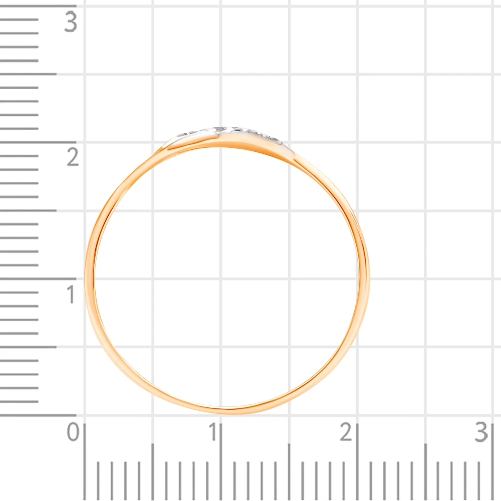 Кольцо с бриллиантами из красного золота 585 пробы 3