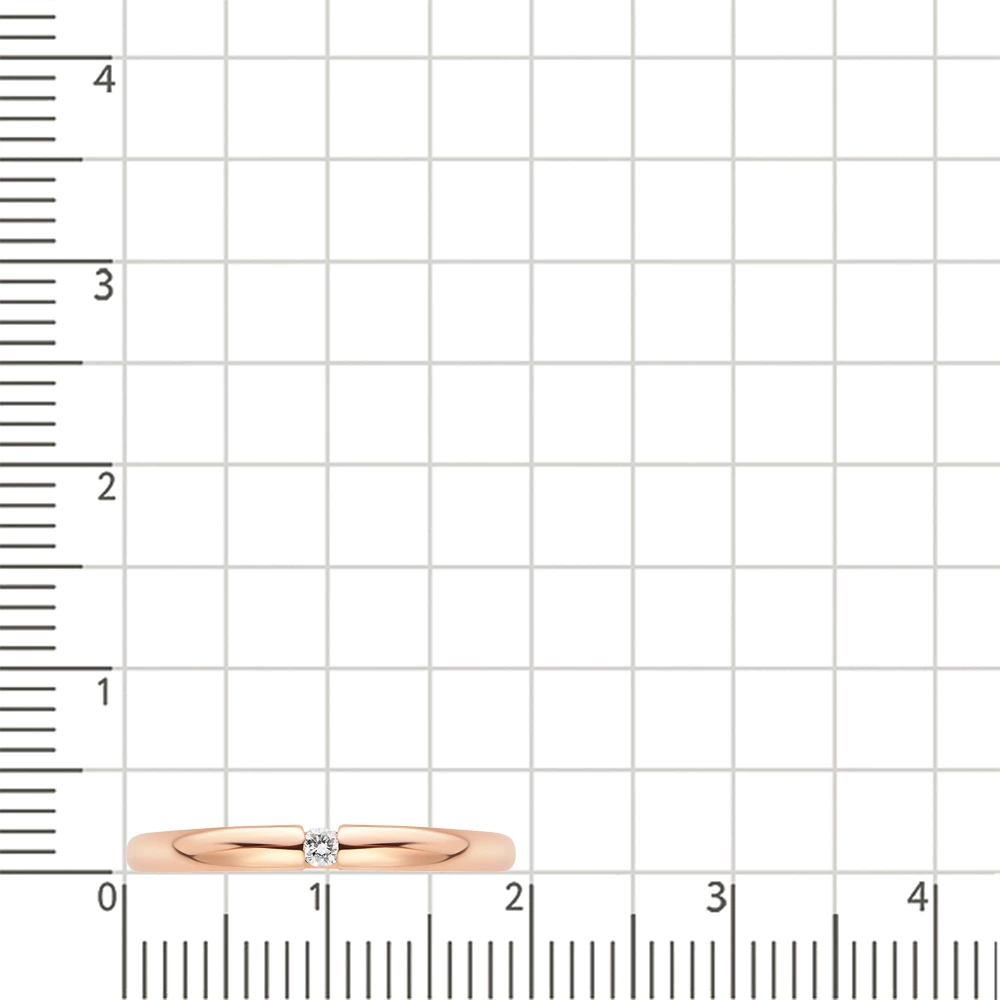 Кольцо с бриллиантом из красного золота 585 пробы 2