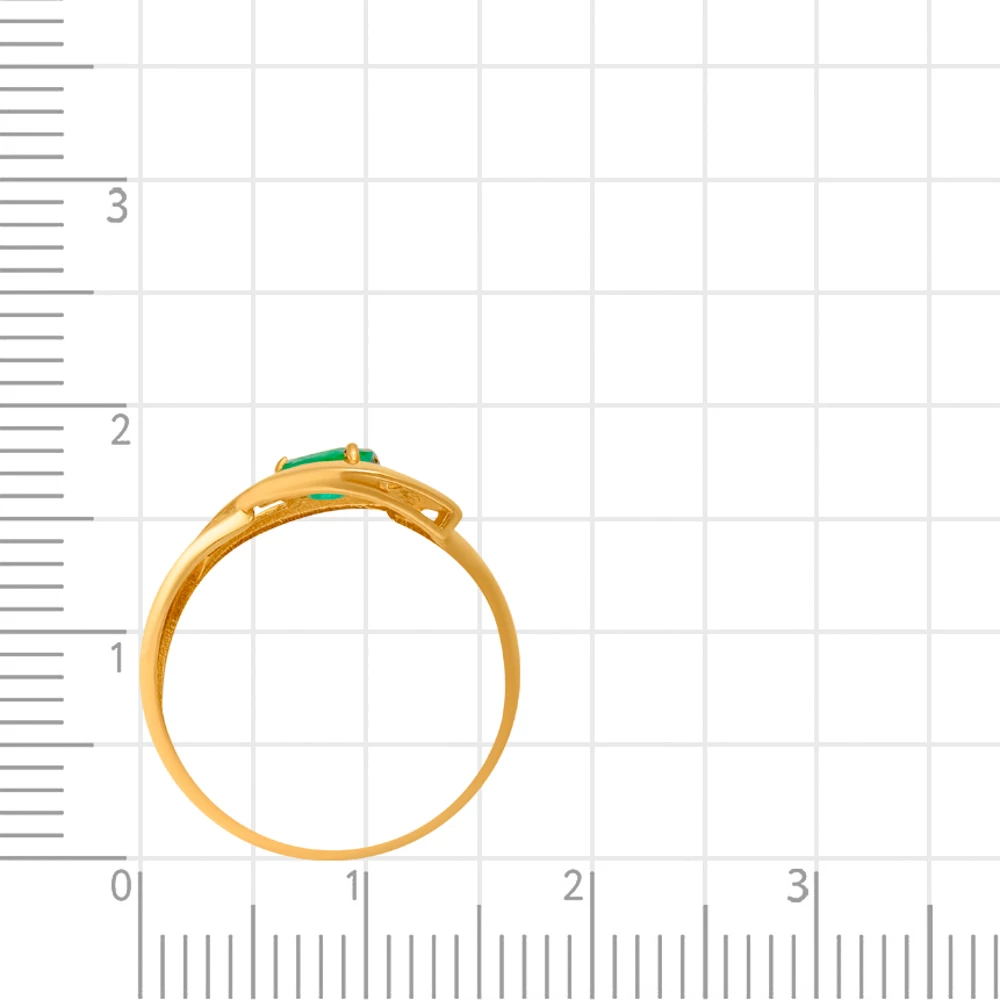 Кольцо с изумрудом из красного золота 585 пробы 3