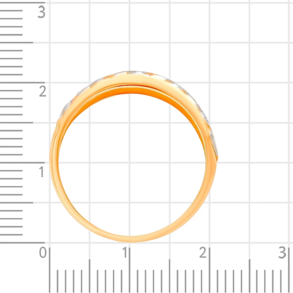 Кольцо с бриллиантами из красного золота 585 пробы 3