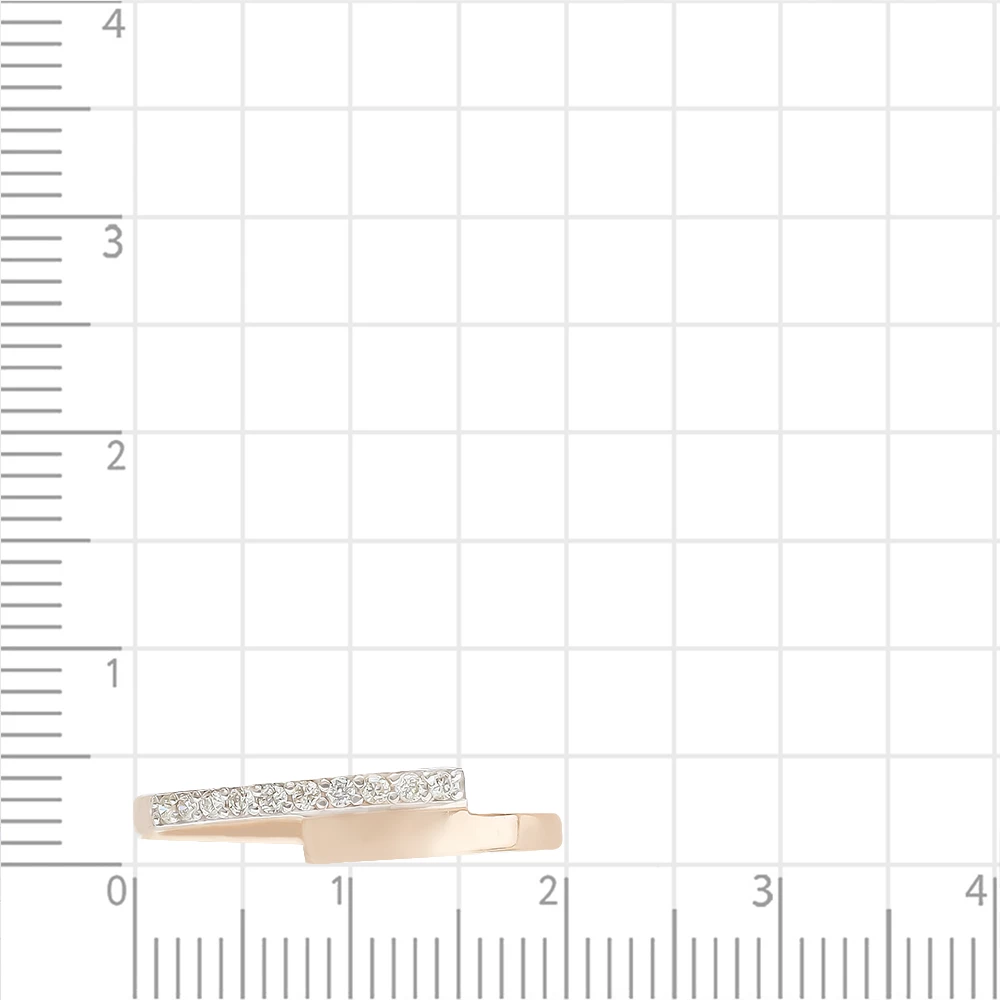 Кольцо с бриллиантами из красного золота 375 пробы 2