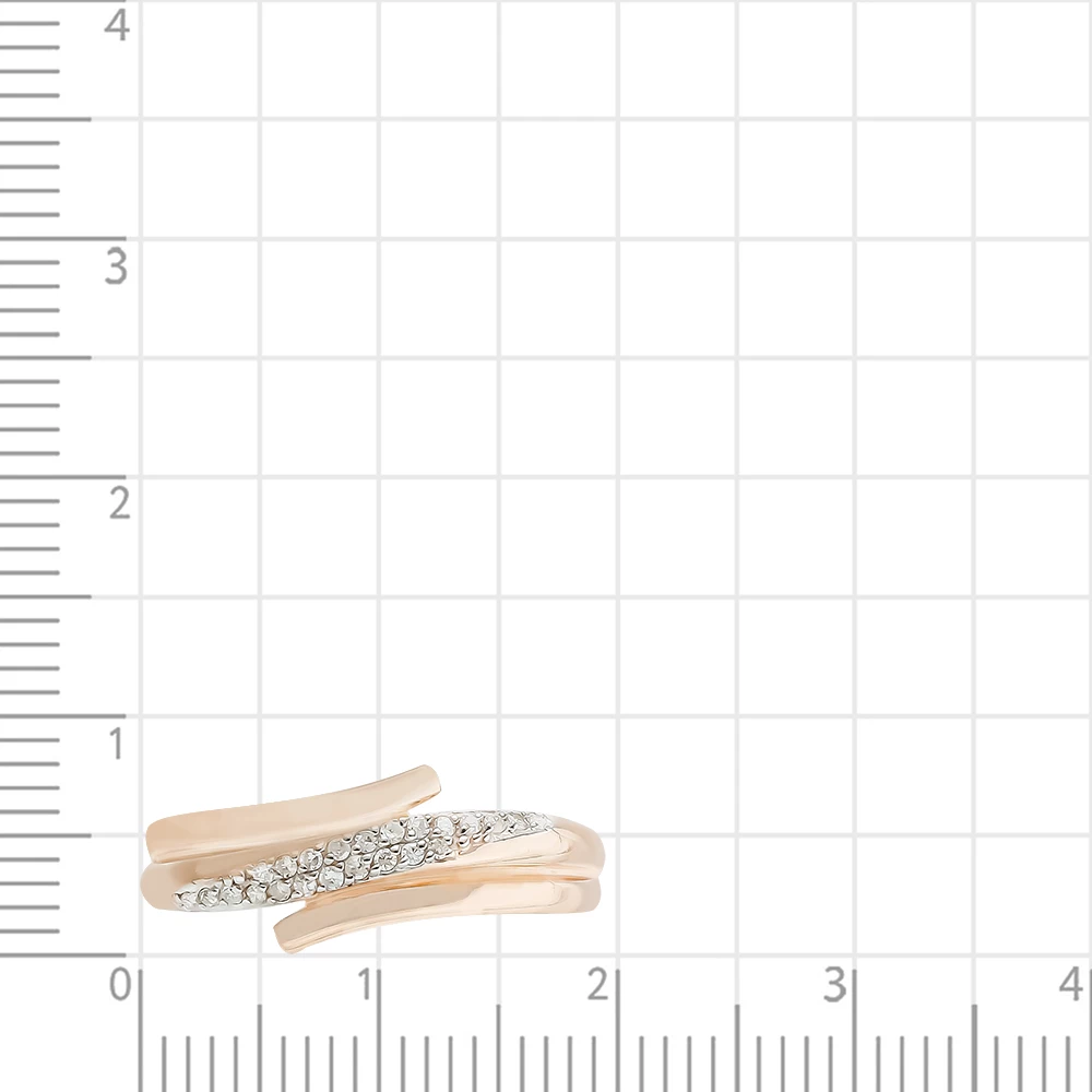 Кольцо с бриллиантами из красного золота 375 пробы 2