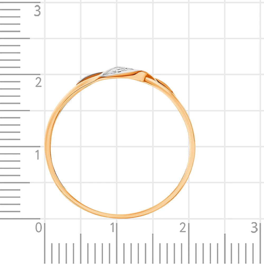 Кольцо с бриллиантами из красного золота 375 пробы 3