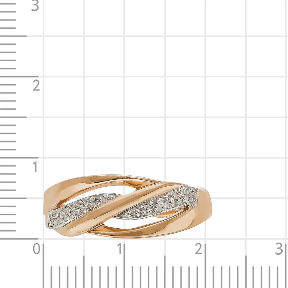 Кольцо с бриллиантами из красного золота 375 пробы 3