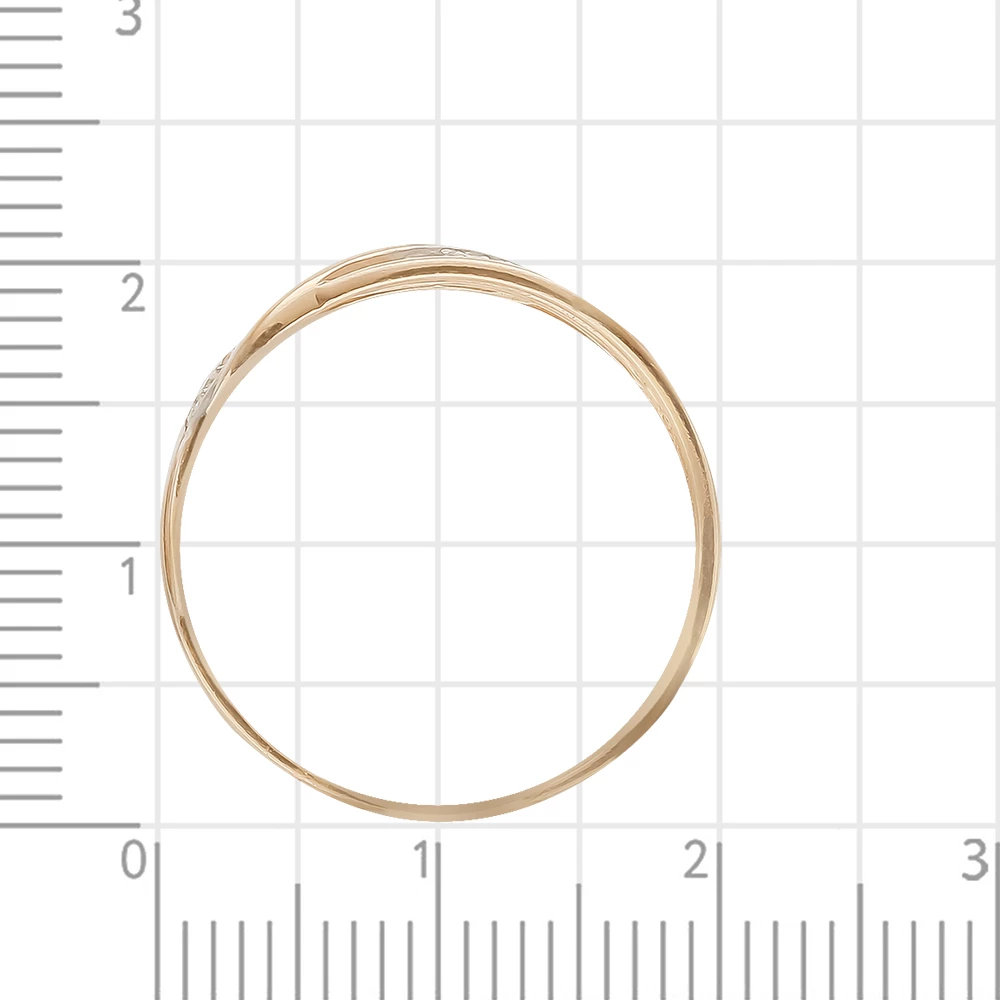 Кольцо с бриллиантами из красного золота 375 пробы 4