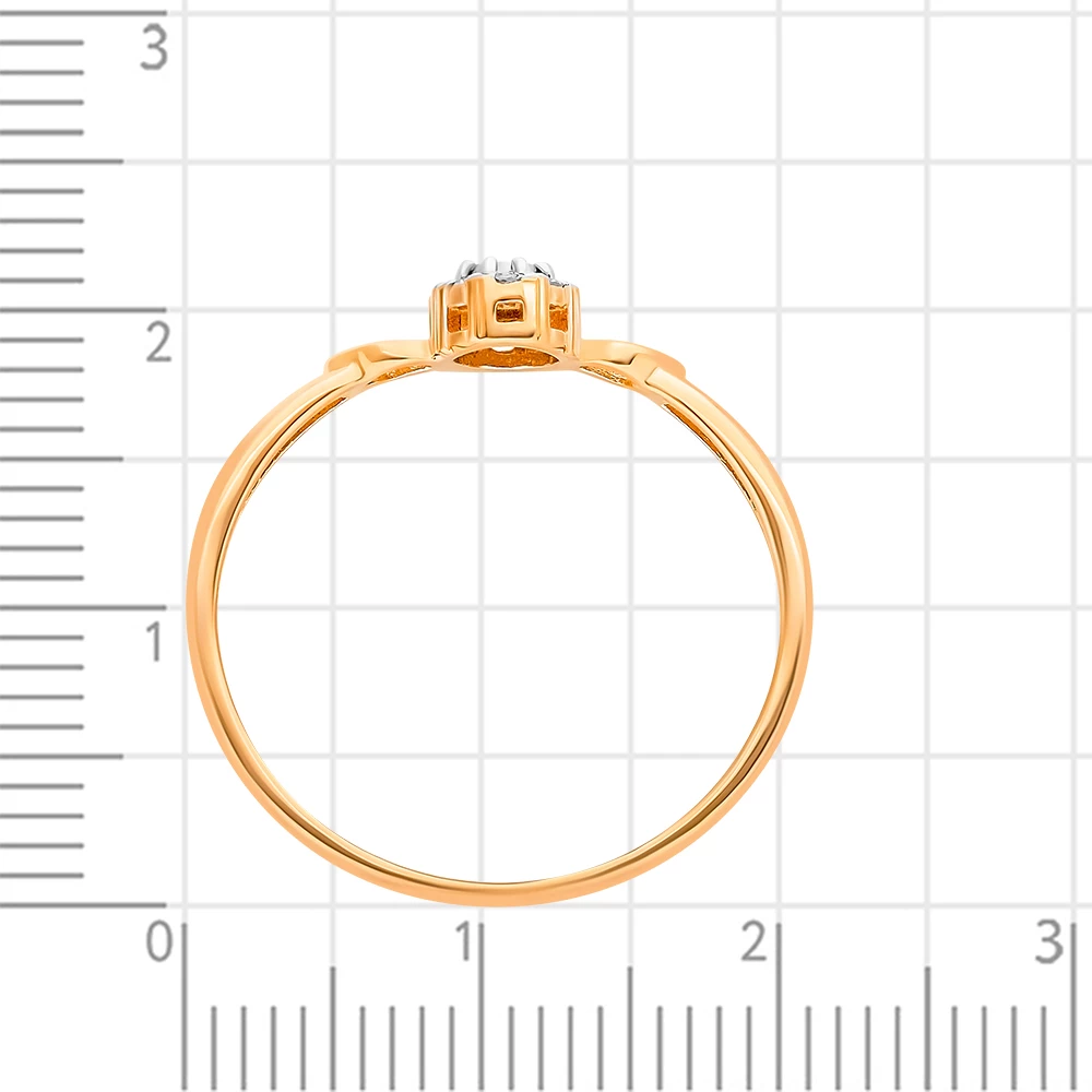 Кольцо с бриллиантами из красного золота 585 пробы 3