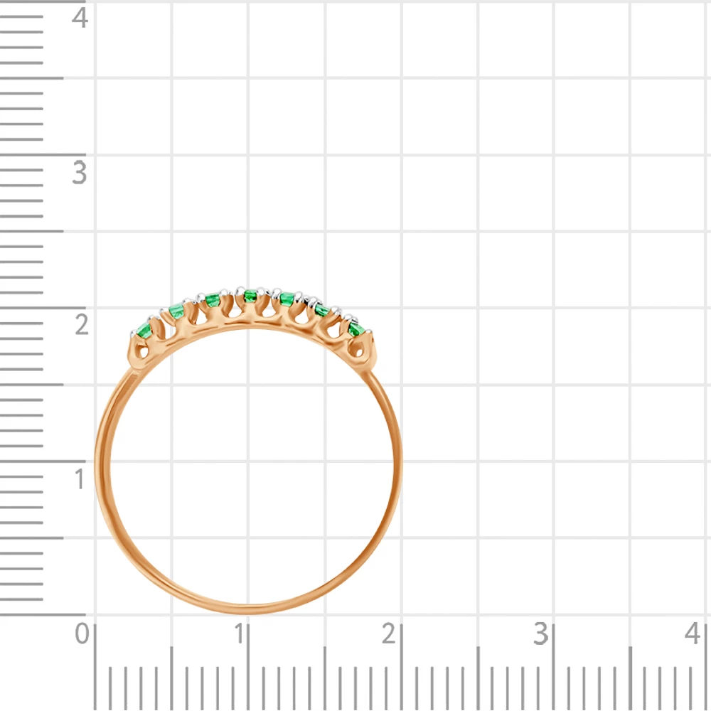 Кольцо с изумрудами из красного золота 585 пробы 3
