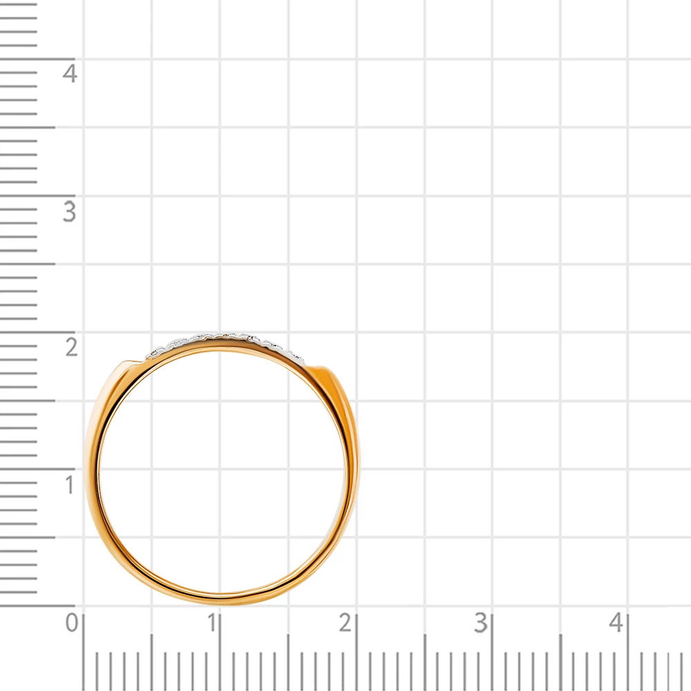 Кольцо с бриллиантами из красного золота 585 пробы 3