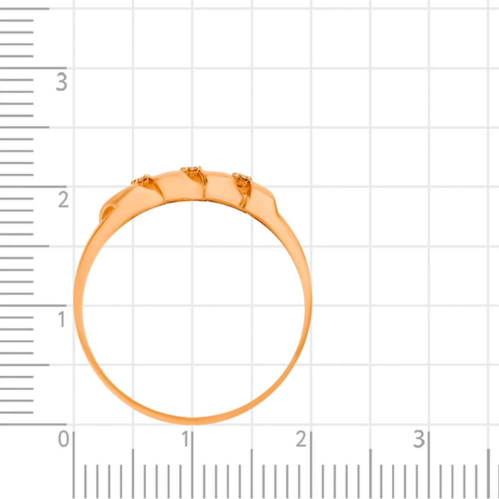 Кольцо с бриллиантами из красного золота 585 пробы 4