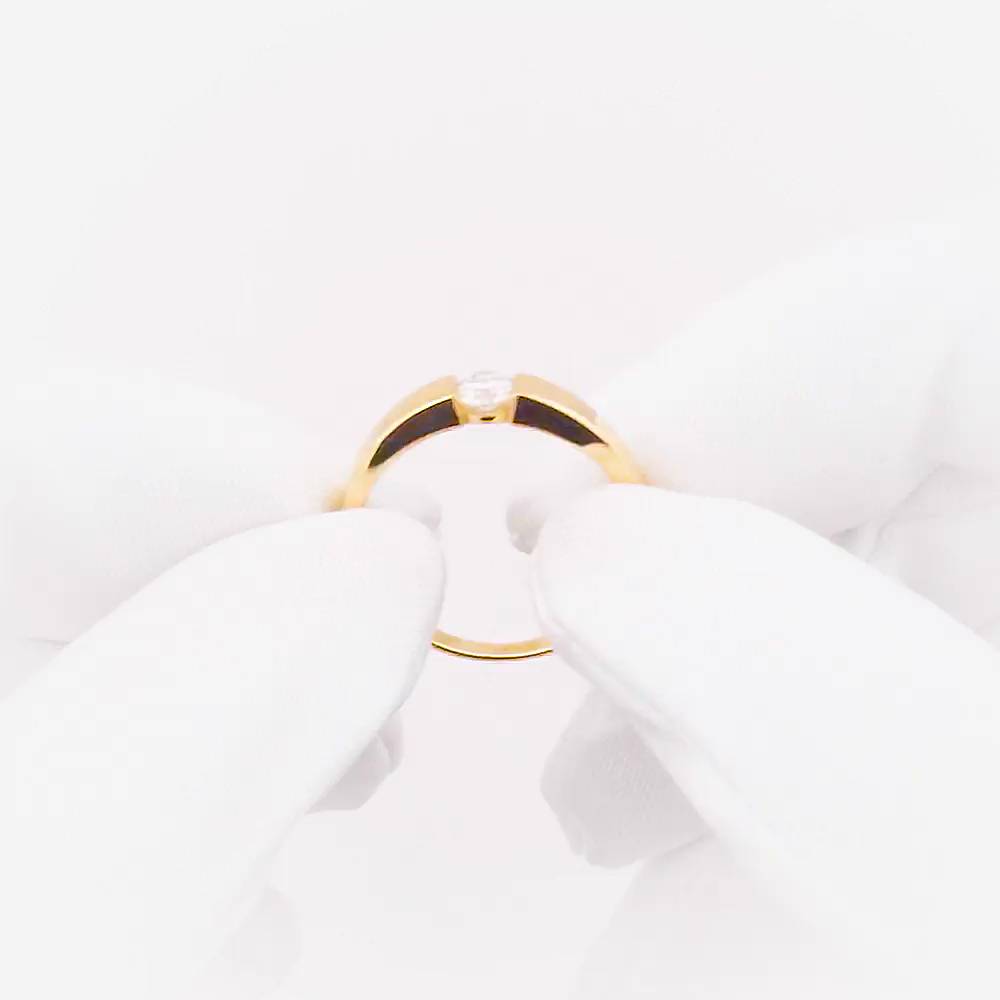 Кольцо с муассанитом из красного золота 585 пробы 1