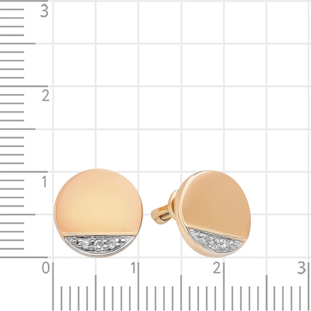 Серьги с бриллиантами из красного золота 375 пробы 2