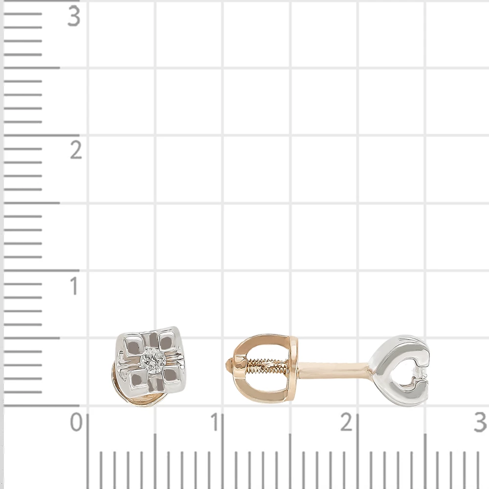 Серьги с бриллиантами из красного золота 375 пробы 2
