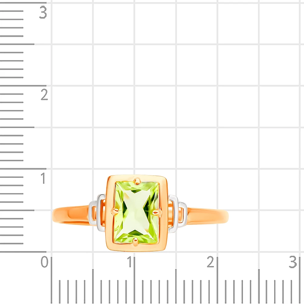 Кольцо с хризолитом из красного золота 375 пробы 2