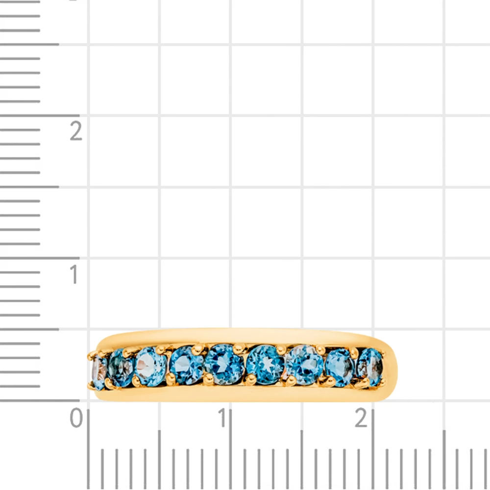 Кольцо с топазами лондон из красного золота 585 пробы 2
