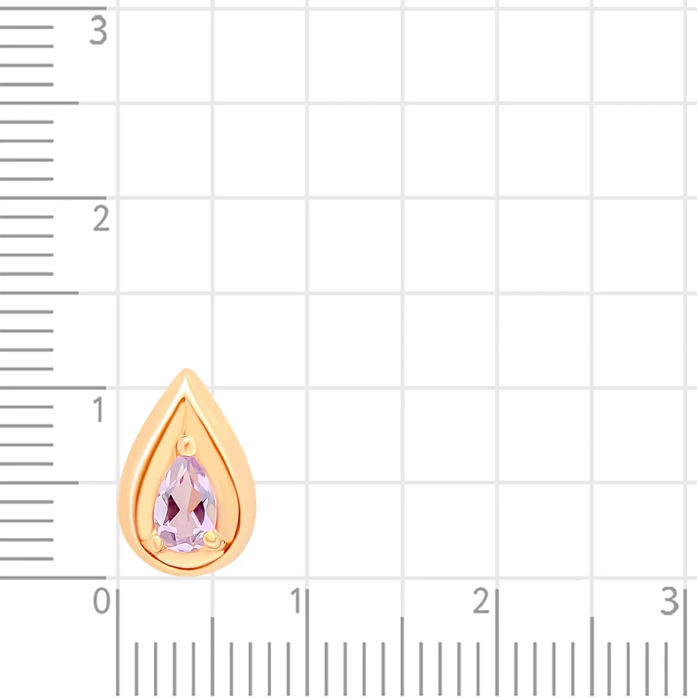 Подвес с аметистом из красного золота 375 пробы 2