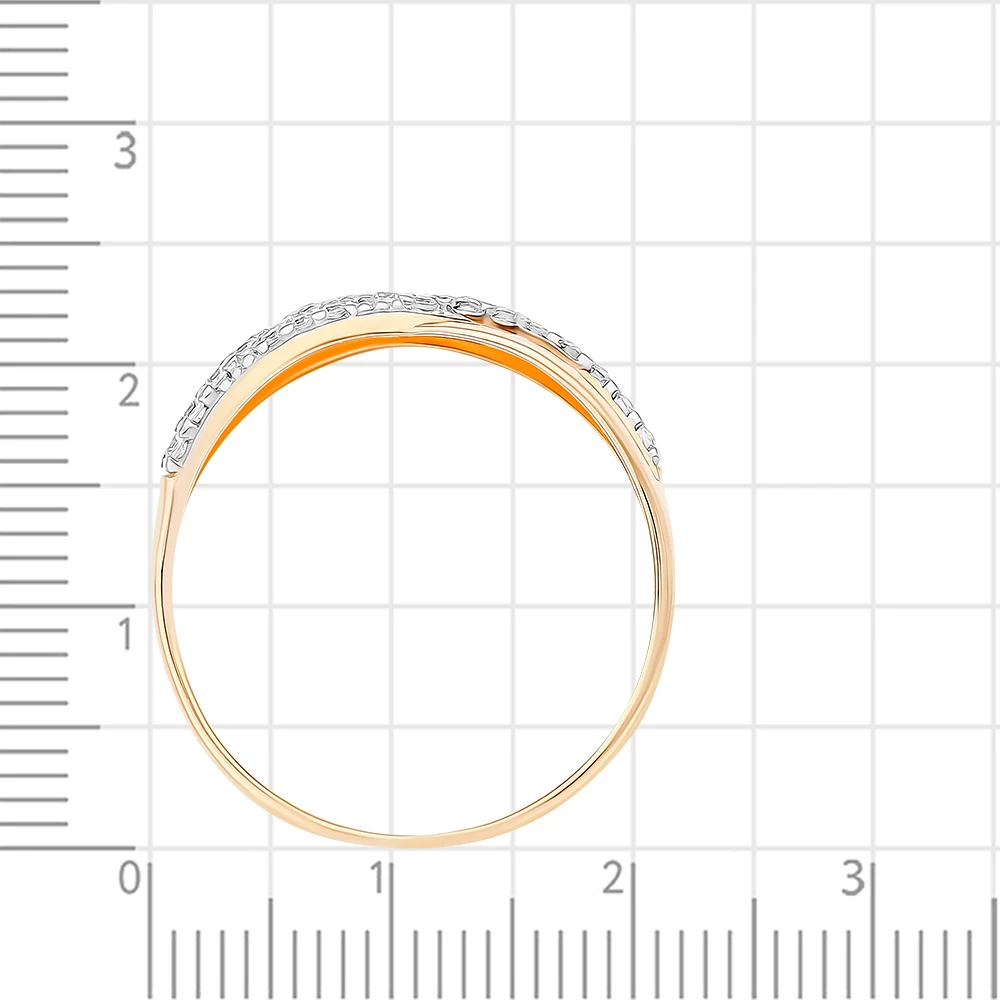Кольцо с фианитами из красного золота 375 пробы 3