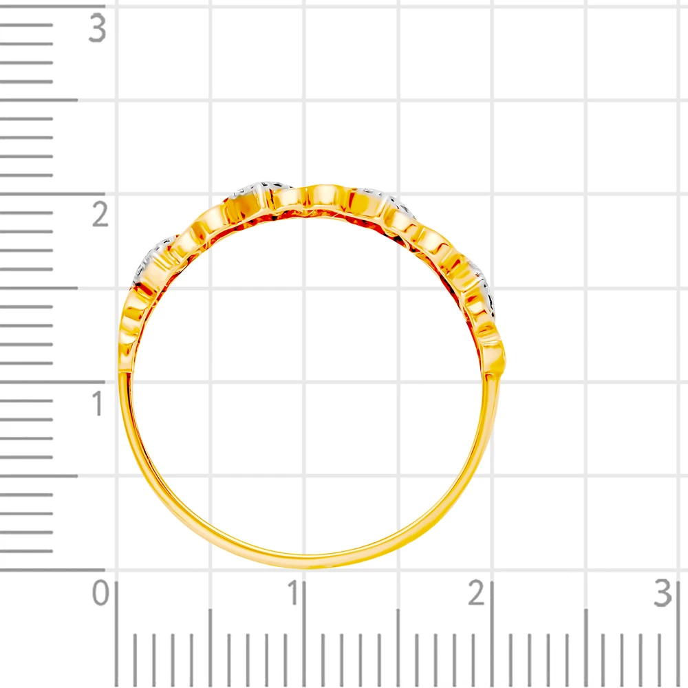Кольцо с фианитами из красного золота 375 пробы 4
