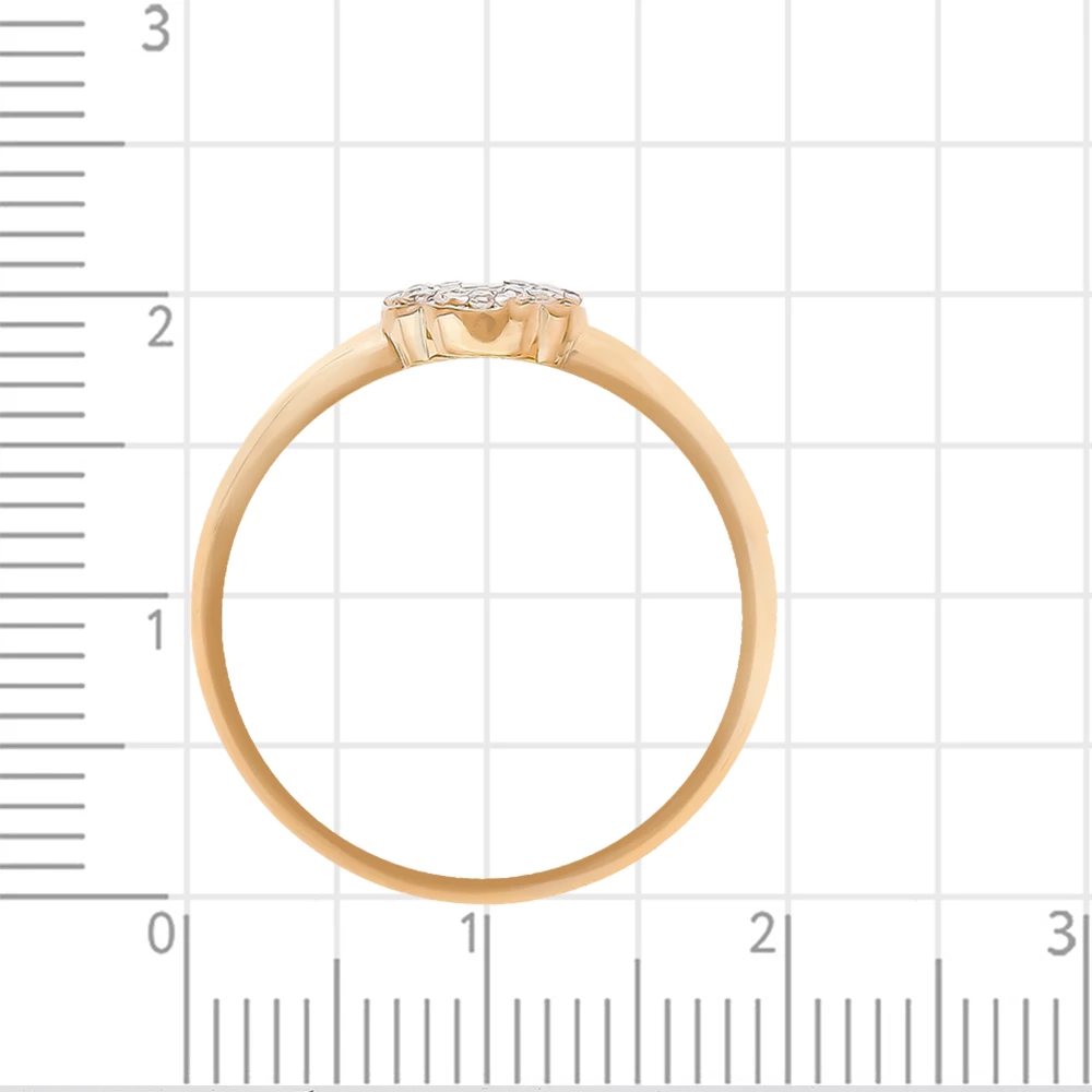 Кольцо с фианитами из красного золота 375 пробы 3