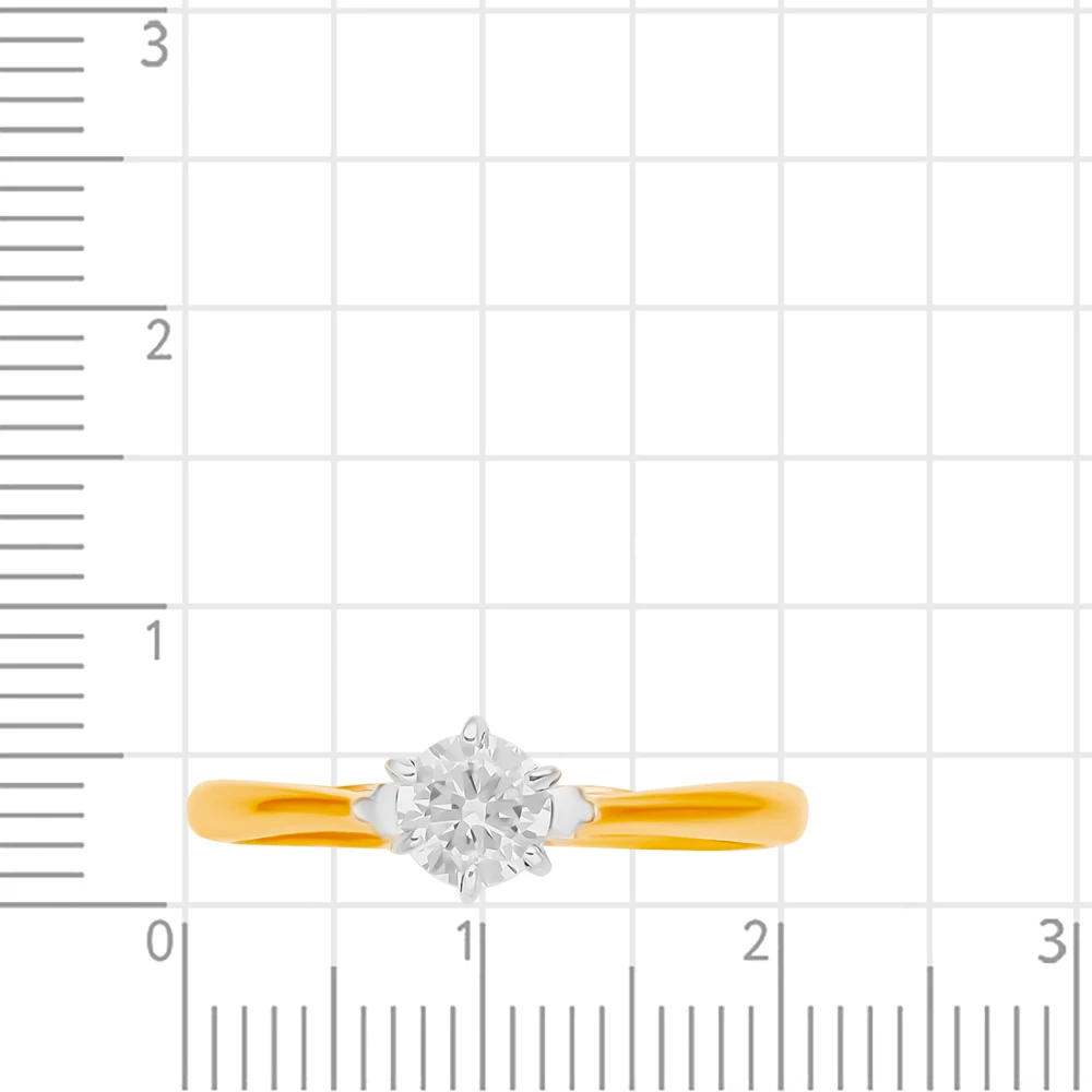 Кольцо с фианитом из красного золота 585 пробы 2
