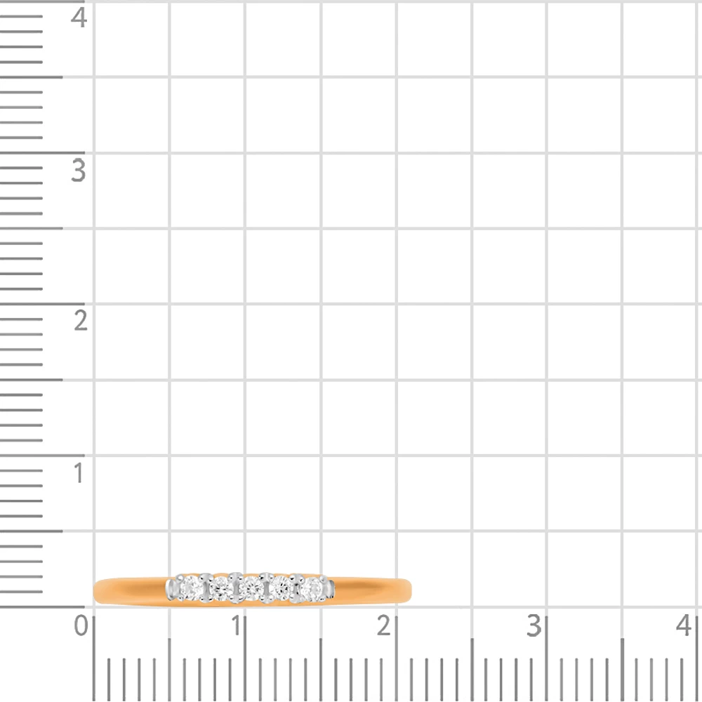 Кольцо с фианитами из красного золота 375 пробы 2