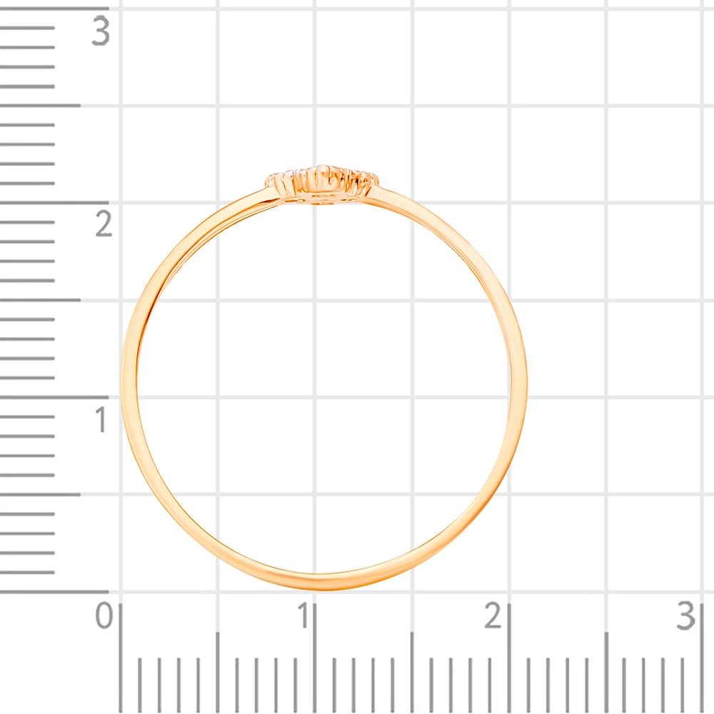 Кольцо с фианитами из красного золота 375 пробы 3