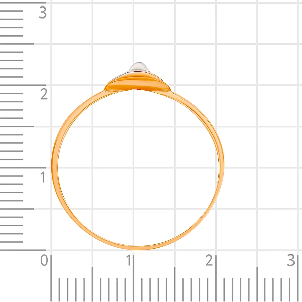 Кольцо с фианитами из красного золота 375 пробы 3