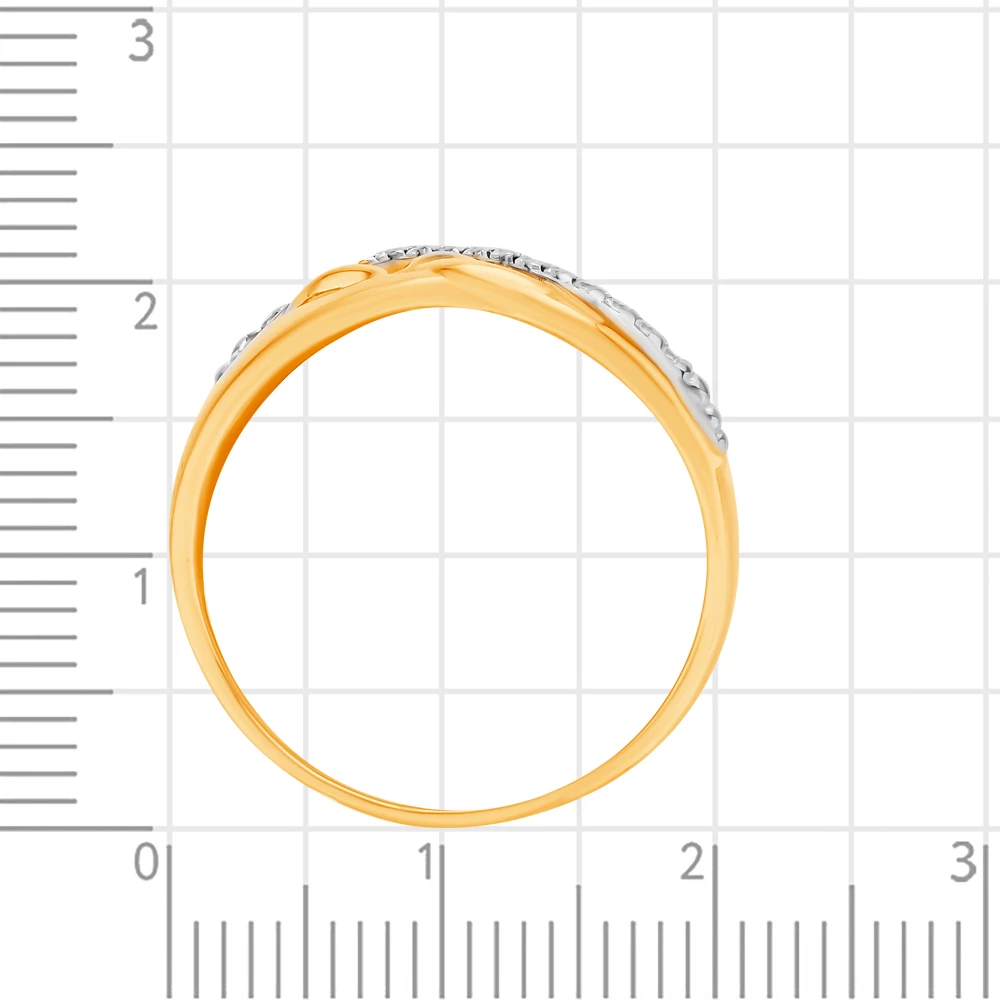 Кольцо с фианитами из красного золота 375 пробы 3