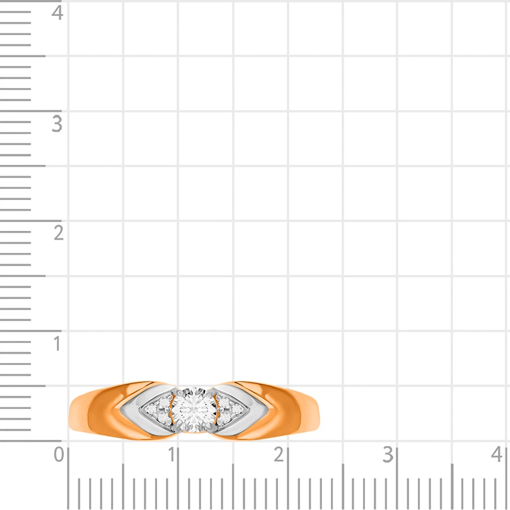 Кольцо с фианитами из красного золота 375 пробы 2