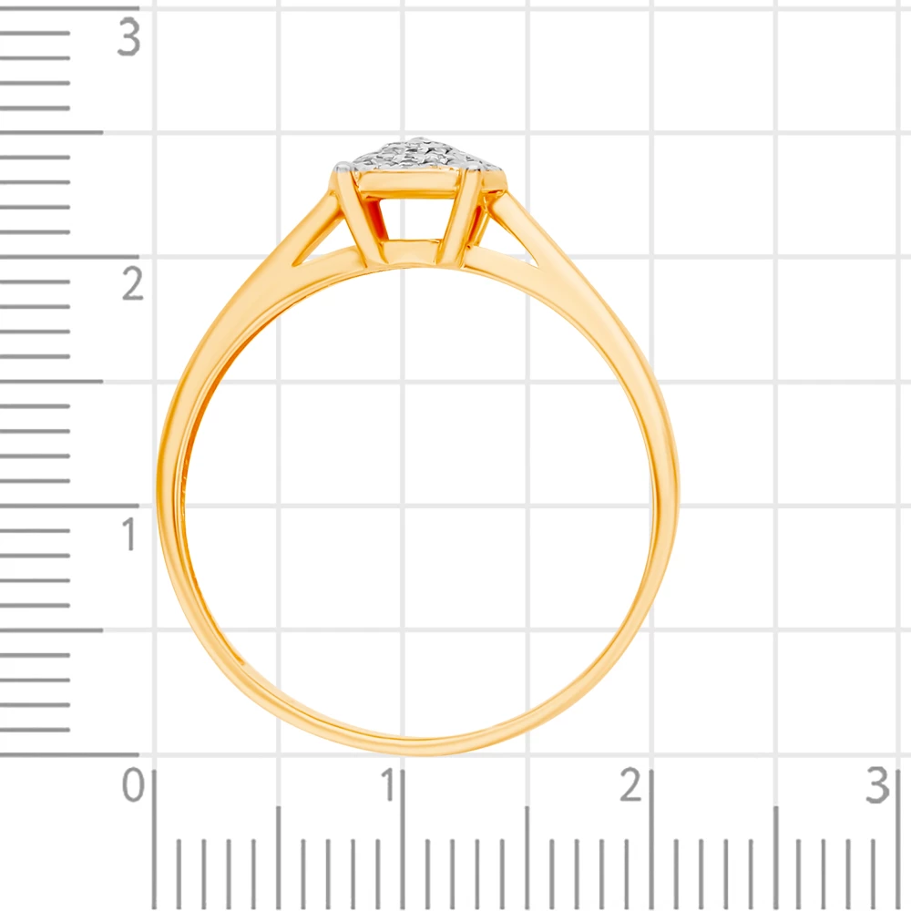 Кольцо с фианитами из красного золота 375 пробы 3
