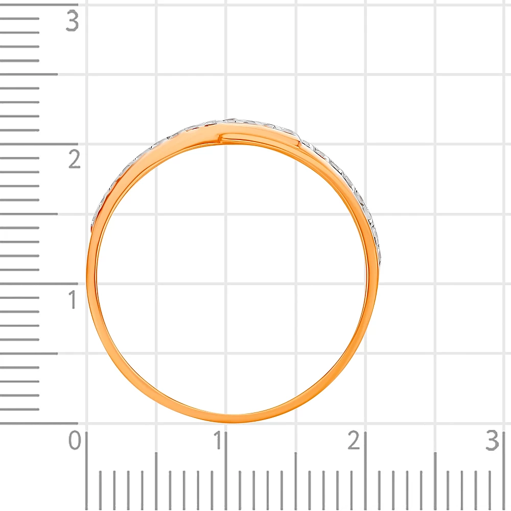 Кольцо с фианитами из красного золота 375 пробы 3