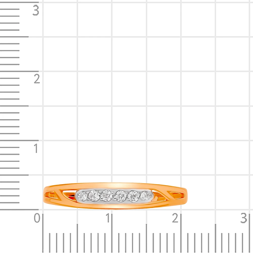Кольцо с фианитами из красного золота 375 пробы 2