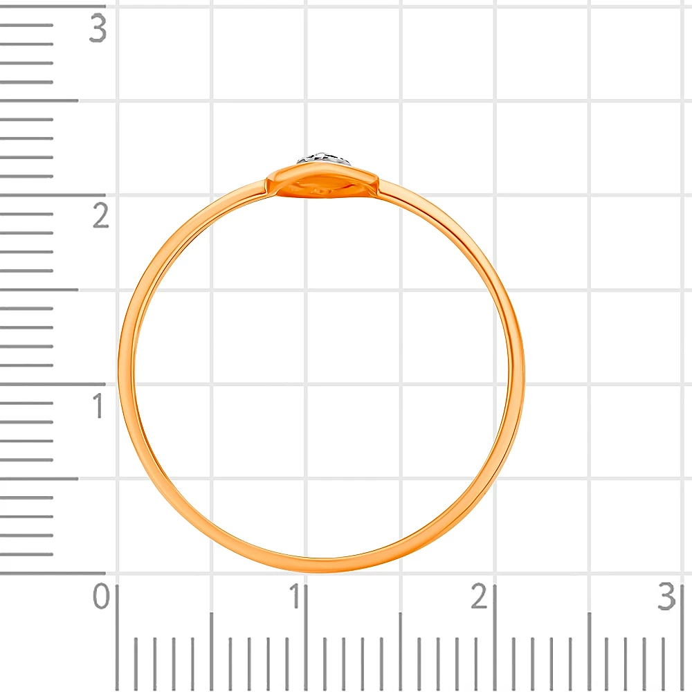 Кольцо с фианитами из красного золота 375 пробы 3