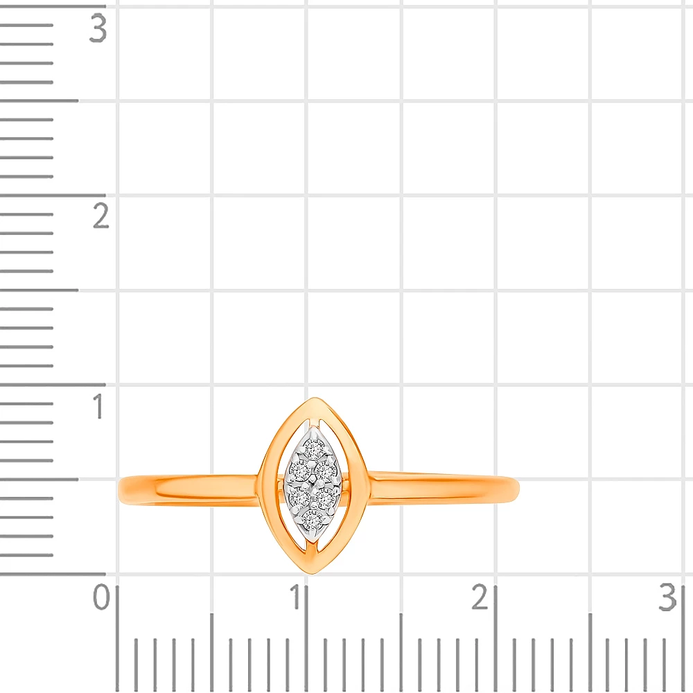 Кольцо с фианитами из красного золота 375 пробы 2
