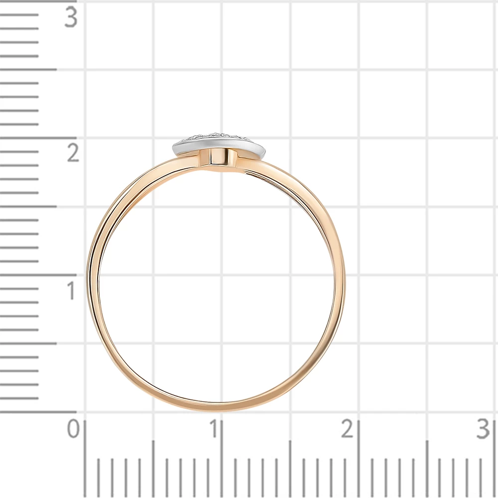 Кольцо с фианитами из красного золота 375 пробы 3