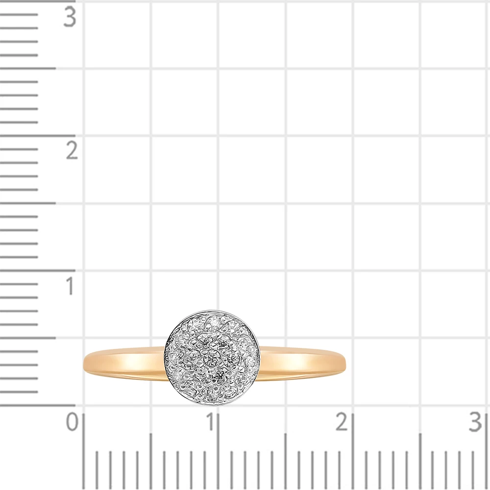 Кольцо с фианитами из красного золота 375 пробы 2