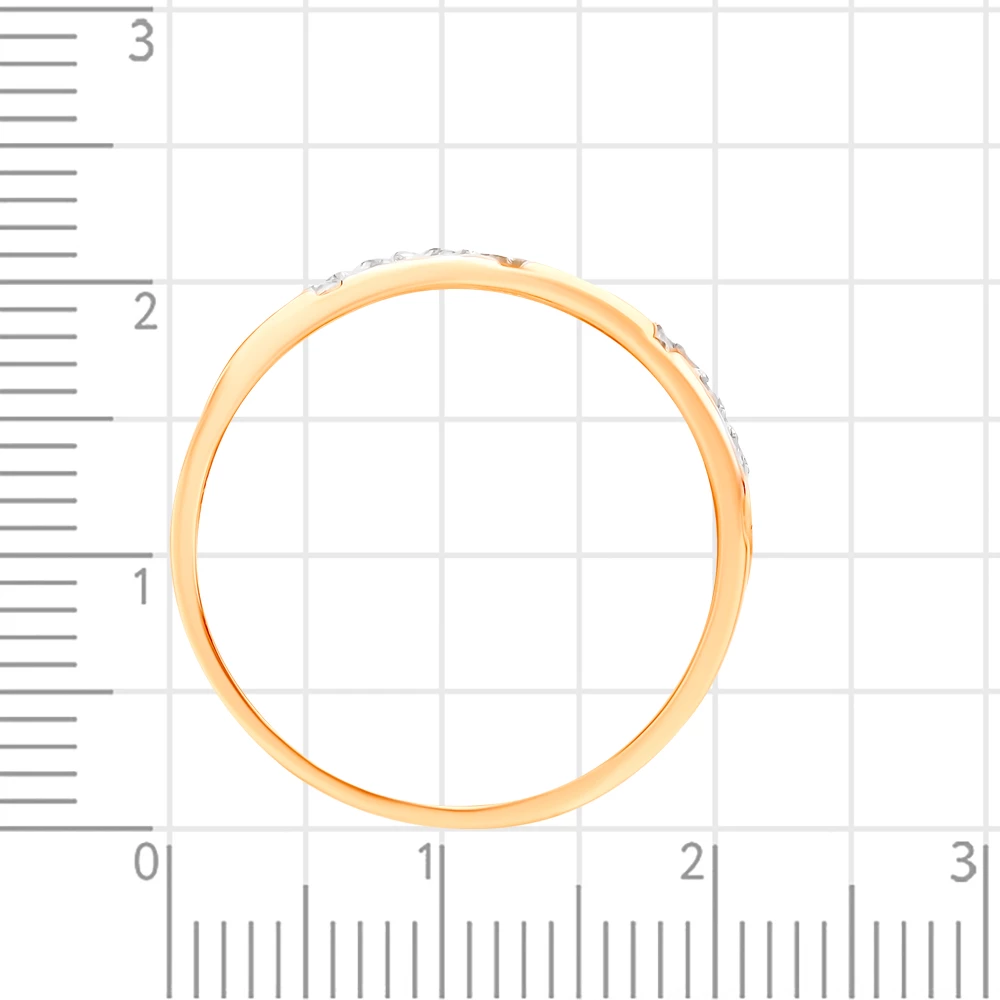 Кольцо с фианитами из красного золота 375 пробы 4