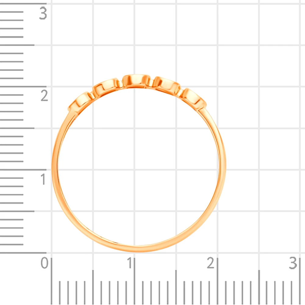 Кольцо с фианитами из красного золота 375 пробы 3