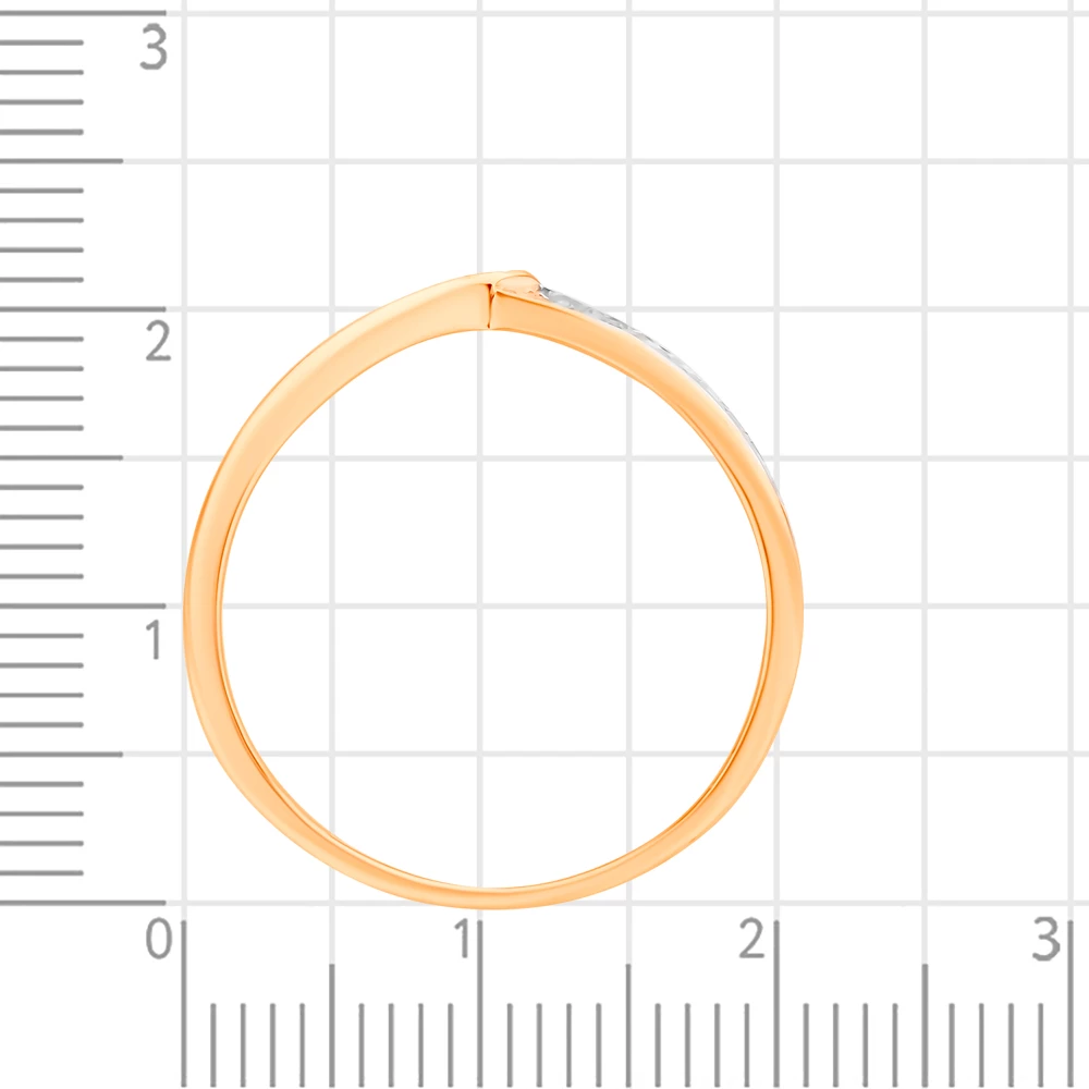 Кольцо с фианитами из красного золота 375 пробы 3