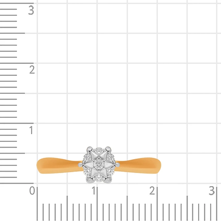 Кольцо с фианитами из красного золота 375 пробы 2