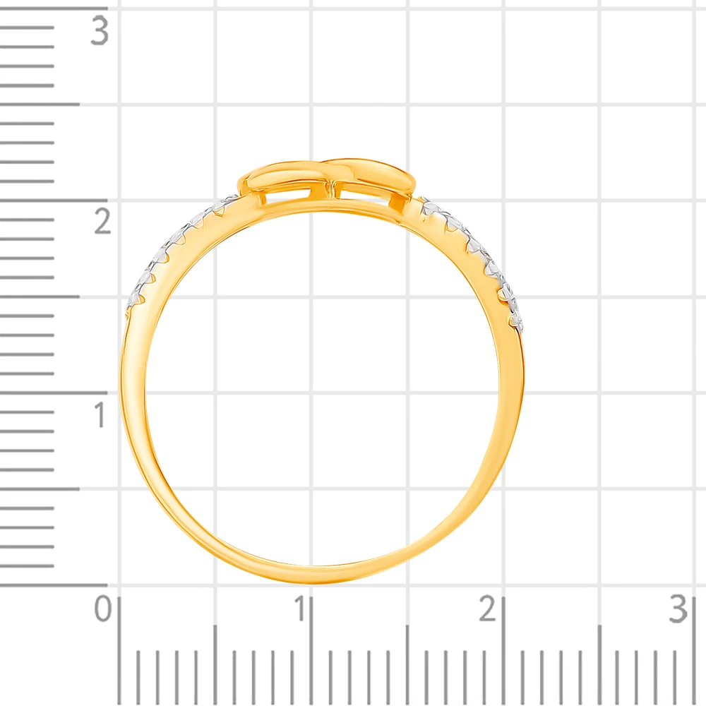 Кольцо с фианитами из красного золота 375 пробы 4