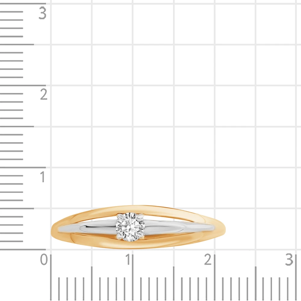 Кольцо с фианитом из красного золота 585 пробы 2