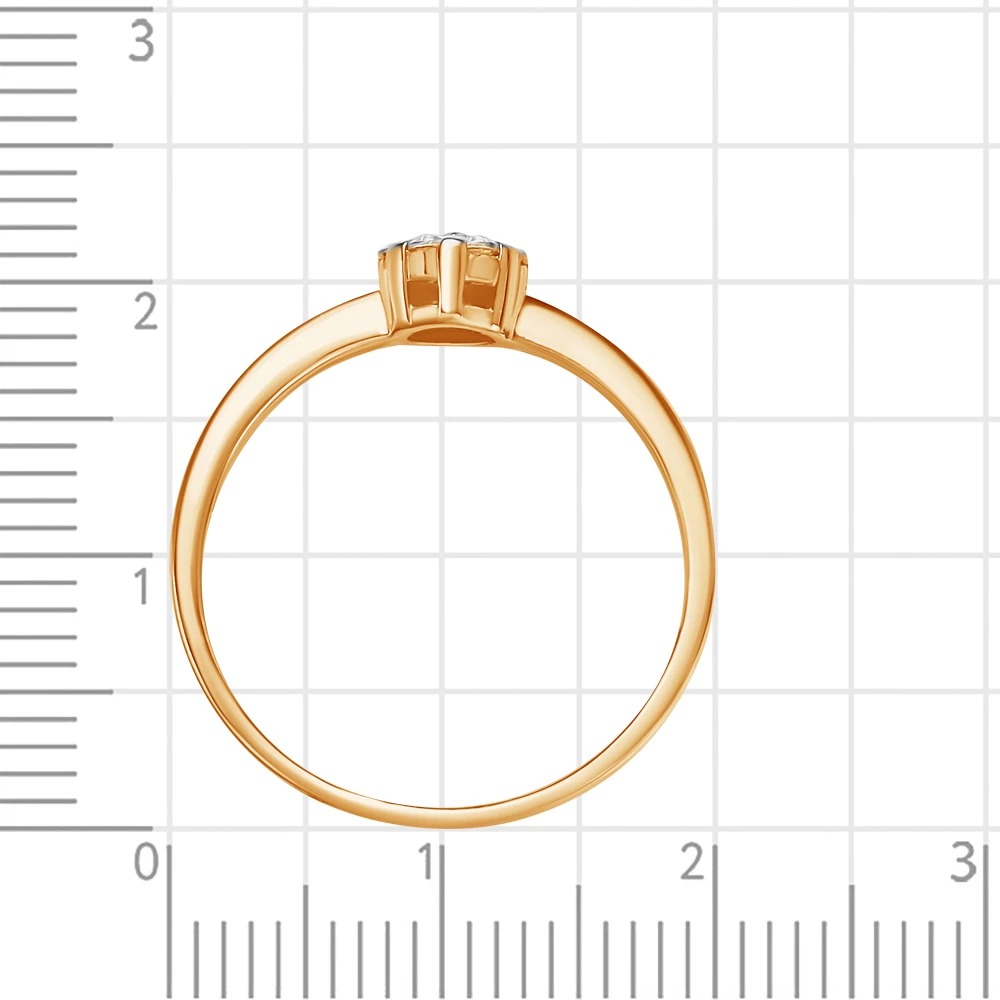 Кольцо с фианитами из красного золота 375 пробы 4