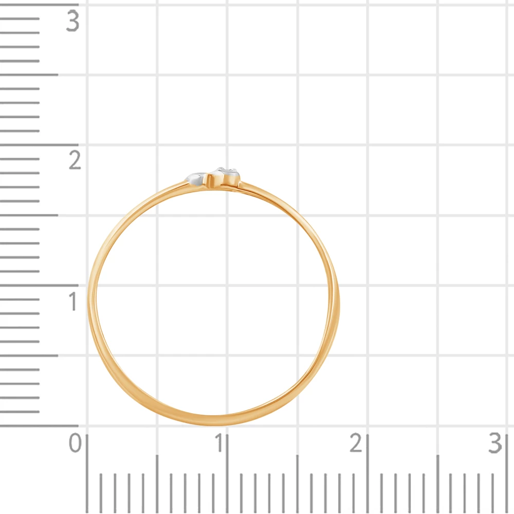 Кольцо с фианитом из красного золота 585 пробы 4