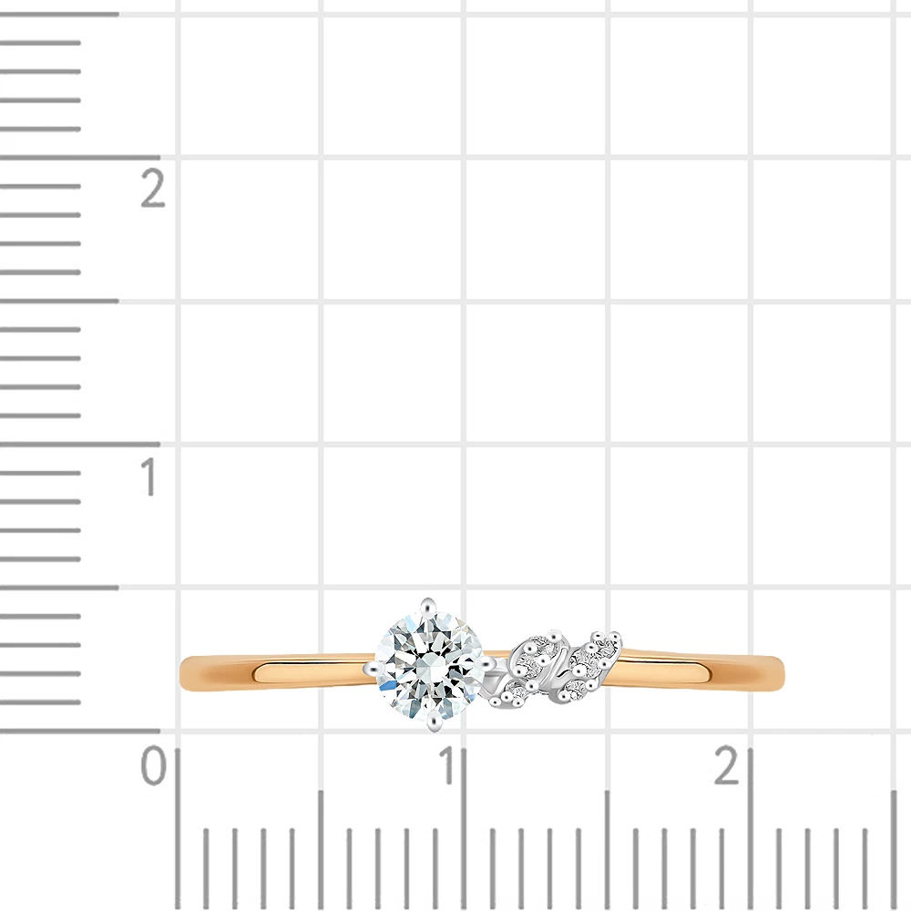 Кольцо с фианитами из красного золота 375 пробы 2