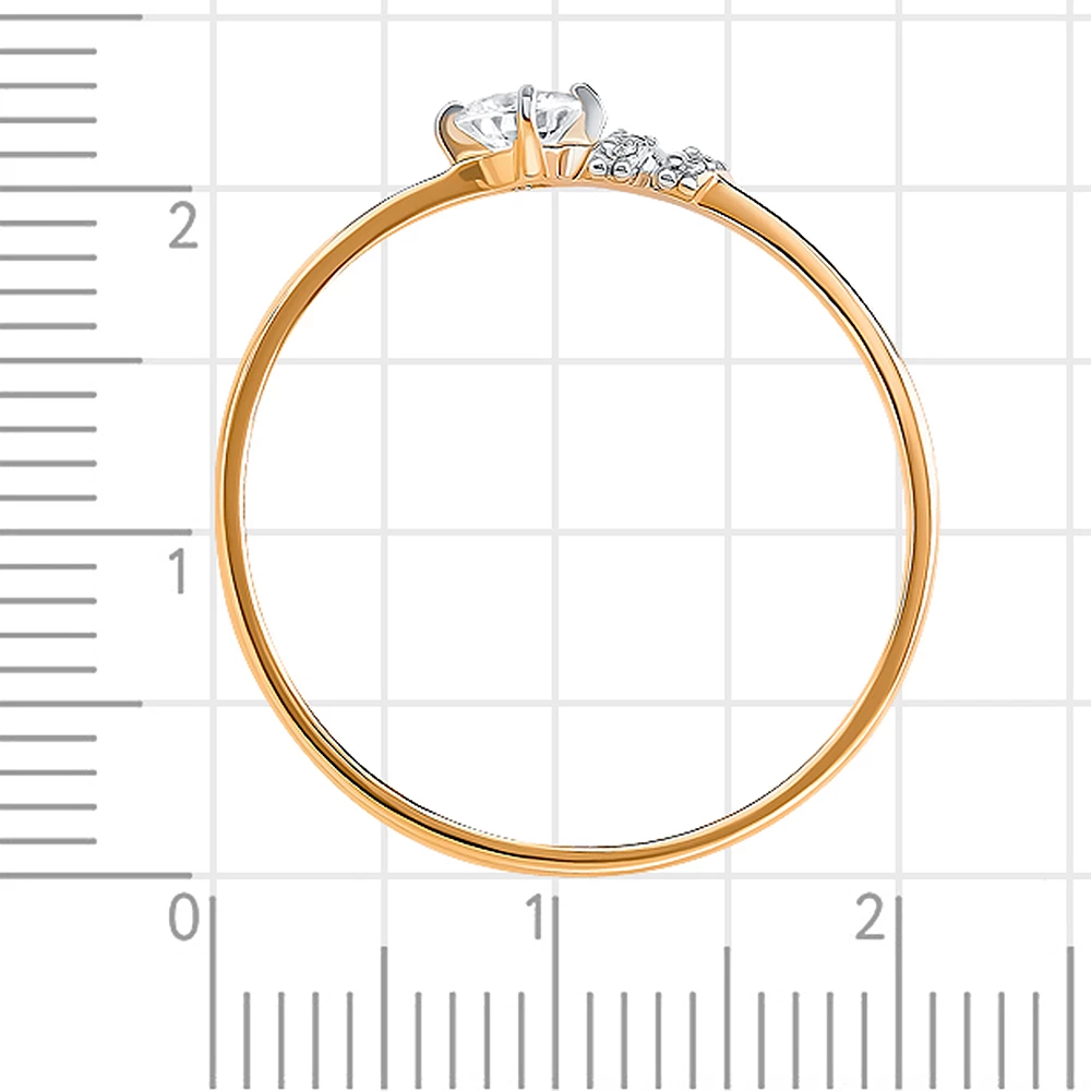 Кольцо с фианитами из красного золота 375 пробы 3