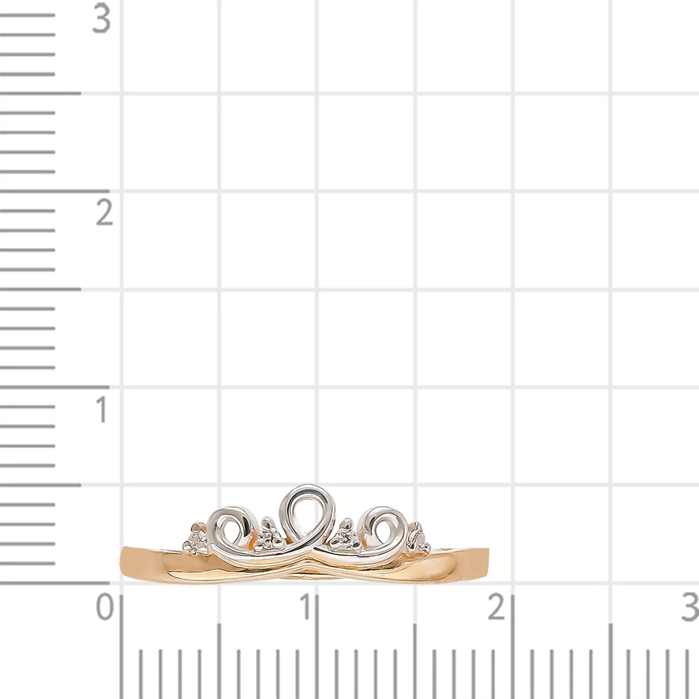 Кольцо с фианитами из красного золота 375 пробы 2