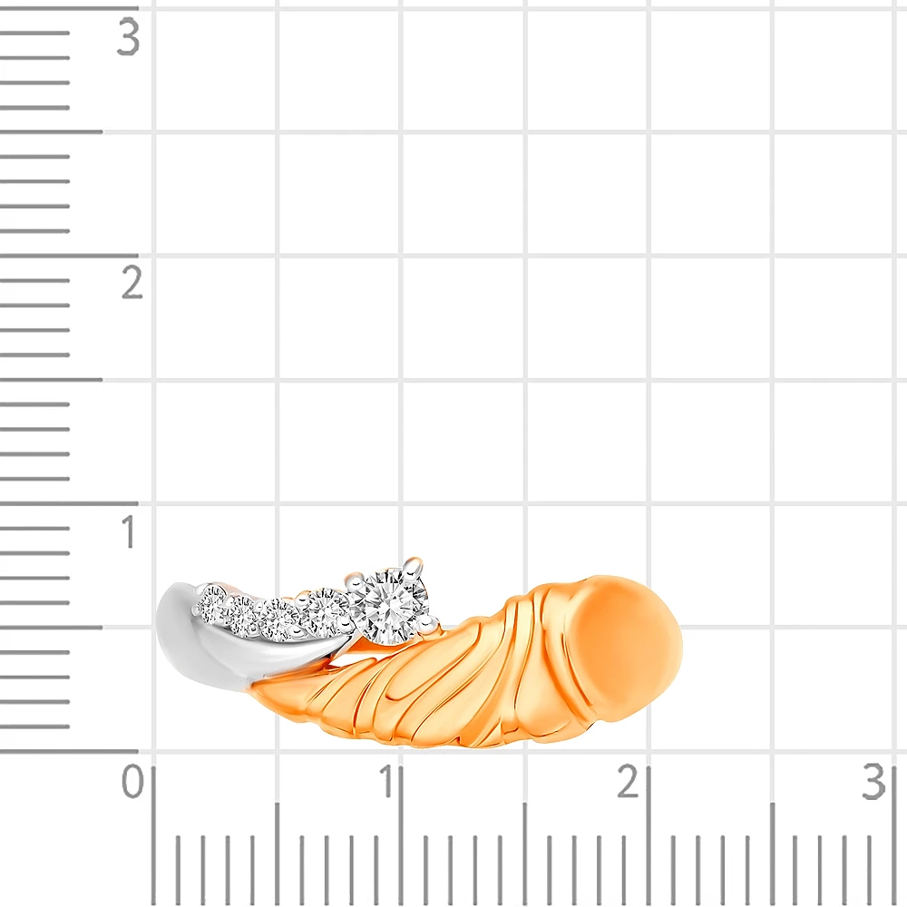 Кольцо с фианитами из красного золота 375 пробы 2