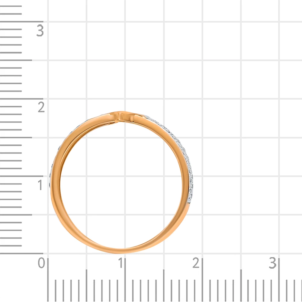 Кольцо с фианитами из красного золота 375 пробы 3